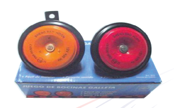 BOCINA GALLETA EL�CTRICA 12V AUTO JGO X 2 QKL