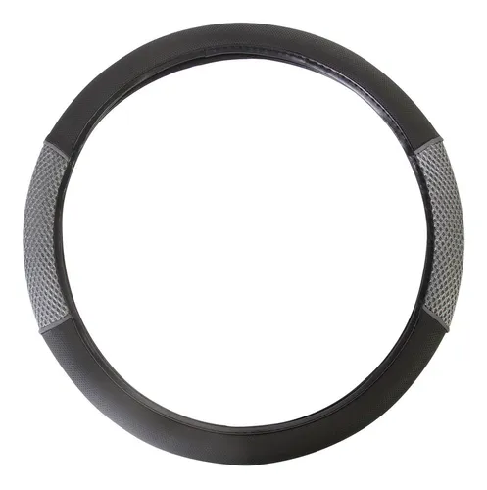 CUBRE VOLANTE MILO 38CM NEGRO C/GRIS - ACCESORIOS - IAEL