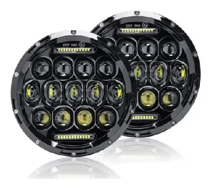 REDONDO 7" USO IDEAL JEEP WRANGLER - RENEGADE / MOTO HARLEY DAVIDSON - ROYAL ENFIELD CON KIT DE INSTALACION INCLUIDO Y FUNCION ALTA Y BAJA - haz de luz spot - - FAROS - OREGON