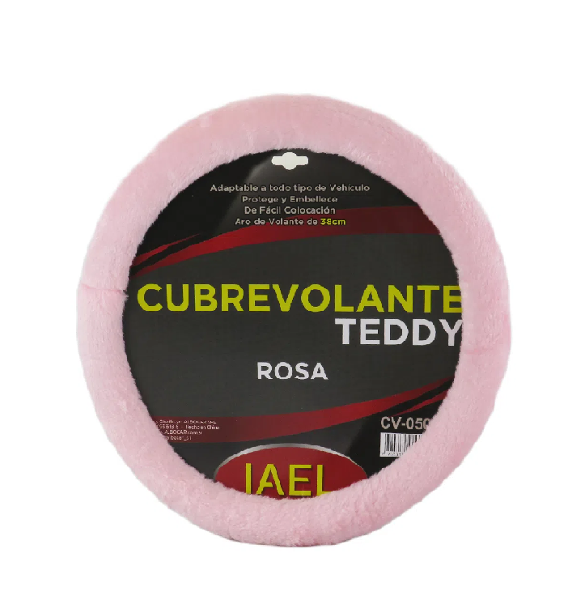 CUBRE VOLANTE ROSA TEDDY 38CM. AFELPADO - IAEL