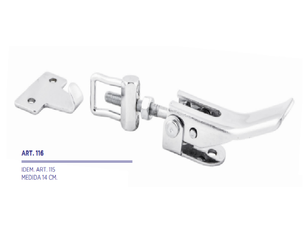 GANCHO DE CAPOT  REGULABLE CHICO CROMADO