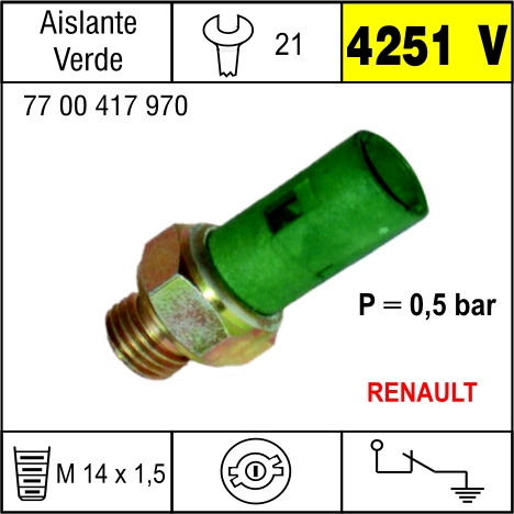 4251V BULBO DE PRESION DE ACEITE RENAULT CLIO 1.6,16V,KANGOO,MEGANE,SCENIC