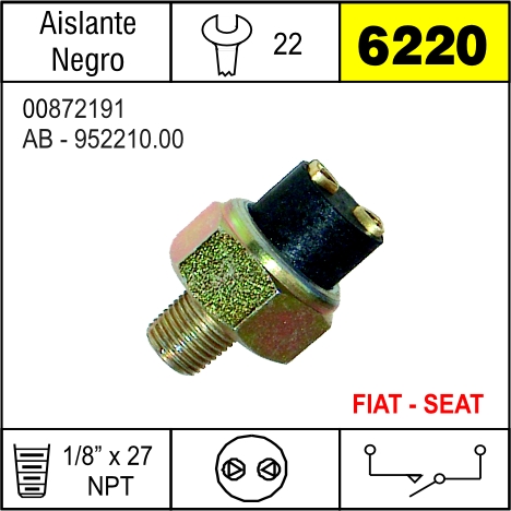 6220 BULBO DE FRENO FIAT 600, R/R,750,800,1000-HIDRAULICO