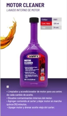 MOTOR CLEANER ! NUEVO ! ( LAVADOR INTERNO DE MOTOR ) X 325ML. - WYNNS