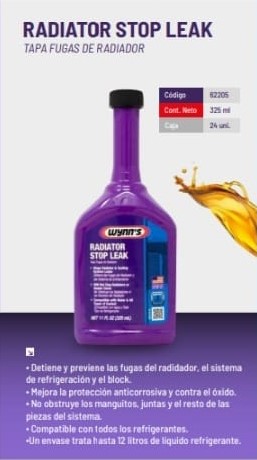 RADIATOR STOP LEAK ( TAPA FUGAS DE RADIADOR ) X 325CC. - WYNNS