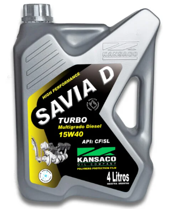 KANSACO - ACEITE - SAVIA D - MULTIGRADO - 15W 40 - DIESEL TURBO X 4 LITROS