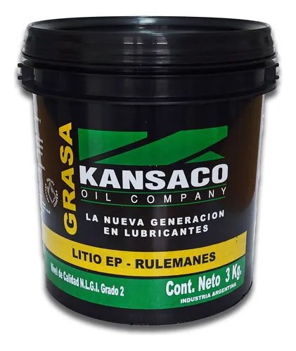 KANSACO - GRASA DE LITIO - EP2 COMPLEJA - COLOR AMBAR / RULEMANES X 3 KILOS