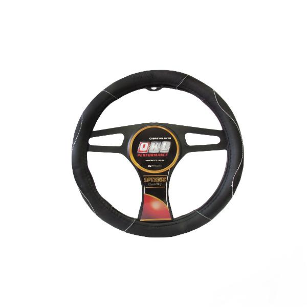 CUBRE VOLANTE, AUTO, BERNA, 37-39, NEGRO BLANCO - QKL