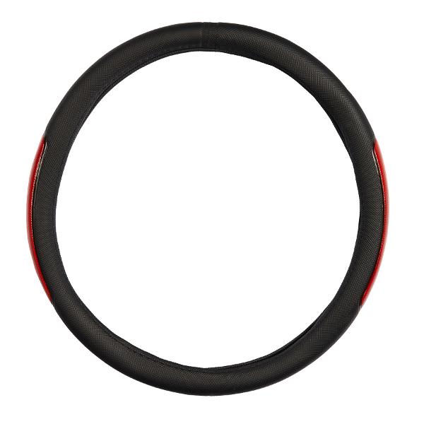 CUBRE VOLANTE, NEGRO Y ROJO DE 38CM. - NAITE