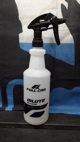 BOTELLA DE DILUCION, CON MEDIDAS, DILUTE MIX Y SPRAY, ENVASE X 1 LITRO - FULL CAR