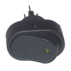 LLAVE DE UN PUNTO, OVALADA, CON LED AMBAR TESTIGO - IAEL