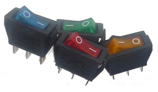 LLAVE UN PUNTO RECTANGULAR CON LUZ AZUL - IAEL