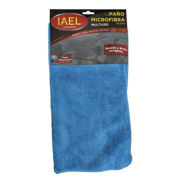 PA�O DE LIMPIEZA, MICROFIBRA, MULTIUSO, DOBLE CARA, 40x40CM., CELESTE - IAEL