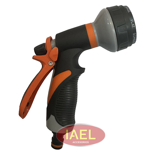 PISTOLA DE AGUA PARA MANGUERA, 8 FUNCIONES - IAEL