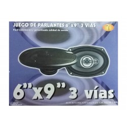 PARLANTES 6X9, 3 VIAS, CONO GRIS, POR JUEGO - LYF
