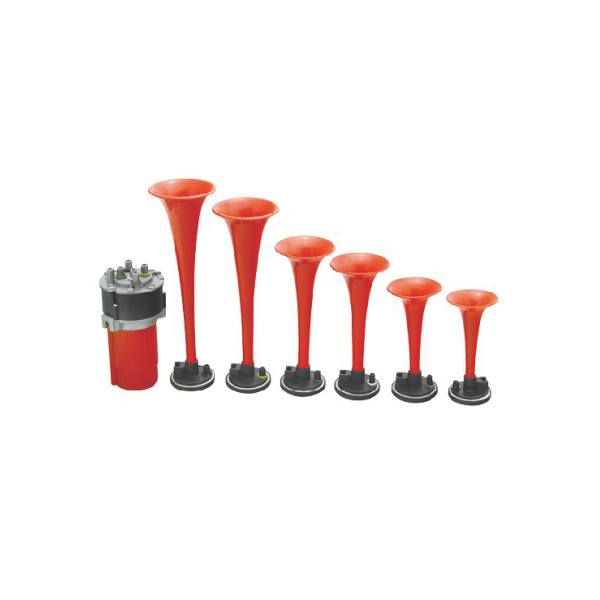 BOCINA CON COMPRESOR, CORNETA SEXTUPLE, MUSICAL, 24V. - DIVAIO