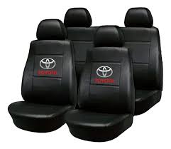 FUNDA CUBRE ASIENTO DE CUERO, CON LOGO TOYOTA (HILUX, DOBLE CABINA, MODELO 2005/2016)
