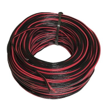 CABLE PARA PARLANTE 2 x 1,50 mm BIPOLAR , BICOLOR rojo,negro , el metro