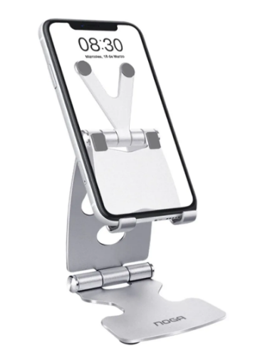 SOPORTE APOYA CELULAR Y TABLET PLEGABLE REGULABLE NOGA METALICO