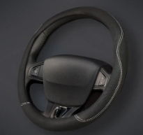 CUBRE VOLANTE AUTO 37-39 NEGRO-BLANCO QKL