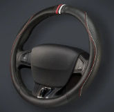 CUBRE VOLANTE AUTO 37-39 NEGRO-BLANCO-ROJO QKL