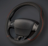 CUBRE VOLANTE AUTO 37-39 NEGRO-ROJO QKL