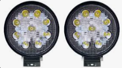 FARO DE LED REDONDO x2 11 CM (USO FUERA DE RUTA) 9 LEDS 27W 10-30 VOLTS