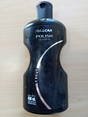 FULL CAR POLISH CLASICO X 450 ML - COMPUESTO PULIDOR A BASE DE CERAS SILICONAS Y AGENTES PULIDORES DE GRANOS MUY FINOS.