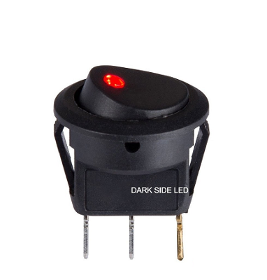 LLAVE TECLA REDONDA 1 PUNTO CON LED ROJO