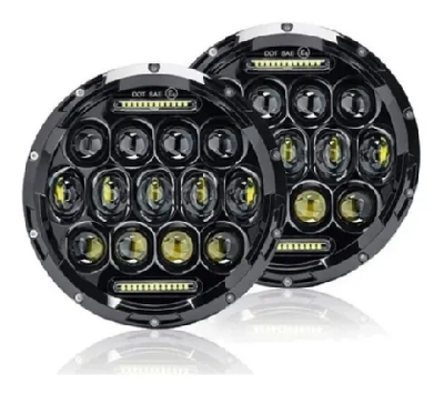 REDONDO 7" USO IDEAL JEEP WRANGLER - RENEGADE / MOTO HARLEY DAVIDSON - ROYAL ENFIELD CON KIT DE INSTALACION INCLUIDO Y FUNCION ALTA Y BAJA - haz de luz spot - - FAROS - OREGON