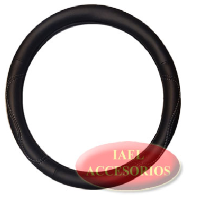 CUBRE VOLANTE, FORRADO, SIMIL CUERO, 38 CM., CON COSTURA GRIS PLATA - IAEL