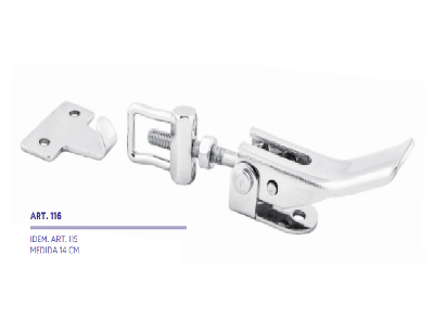 GANCHO DE CAPOT  REGULABLE CHICO CROMADO