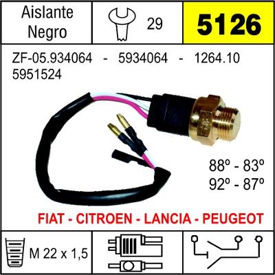 5126 BULBO ELECTRO VENTILADOR FIAT DUCATO