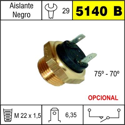 5140B BULBO ELECTRO VENTILADOR FIAT BAJA TEMPERATURA