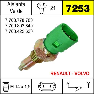 7253 BULBO MARCHA DE MARCHA ATR�S RENAULT 19