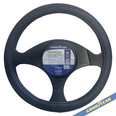 CUBRE VOLANTE, NEGRO CUERINA, AUTO, 38CM. - GOODYEAR