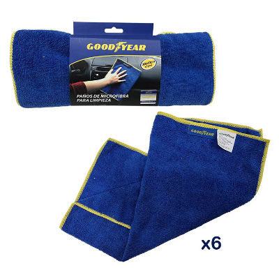 KIT DE 6 PCS. DE PAOS MICROFIBRAS, 30X40CM. - GOODYEAR