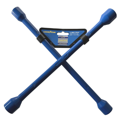 LLAVE CRUZ , REFORZADA, PINTADA, AZUL - GOODYEAR