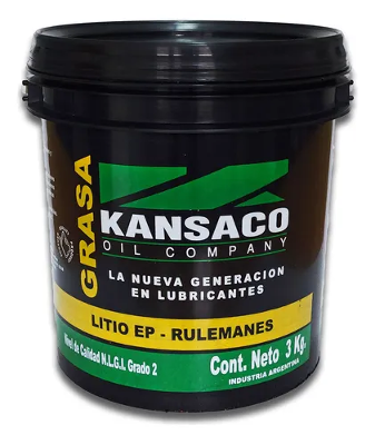 KANSACO - GRASA DE LITIO - EP2 COMPLEJA - COLOR AMBAR / RULEMANES X 3 KILOS