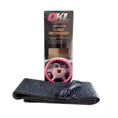 CUBRE VOLANTE, CAMOIN, TURBO REFORZADO, DE ATAR, 45CM., NEGRO - QKL