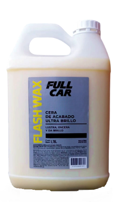 FLASH WAX X 3.78 LITROS, CERA LIQUIDA DE ACABADO ULTRA BRILLO, ( CARNAUBA ) - FULL CAR