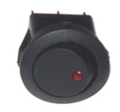 LLAVE UN PUNTO REDONDA CON LED ROJO TESTIGO - IAEL