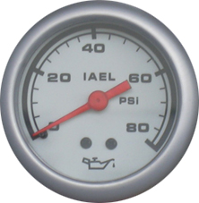 RELOJ DE PRESION DE ACEITE, DEPORTIVO, 52MM, FONDO BLANCO