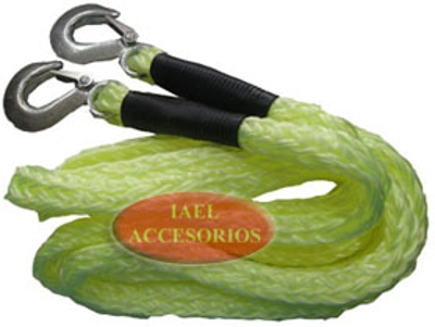 SOGA DE REMOLQUE DE NYLON TRENZADA CON GANCHOS 1500 KG 3.5MTS