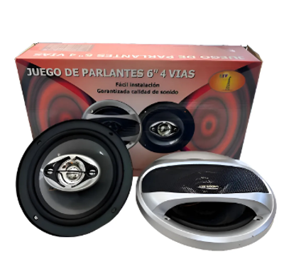 PARLANTE 6 ", 4 VIAS, CONO PLATA, POR JUEGO - LYF