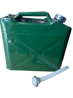 BIDON DE CHAPA X 20 LITROS , VERDE, BAJO, CON PICO