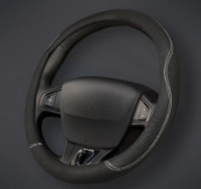 CUBRE VOLANTE AUTO 37-39 NEGRO-BLANCO QKL