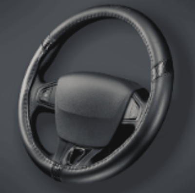 CUBRE VOLANTE AUTO 37-39 NEGRO-CARB�N QKL