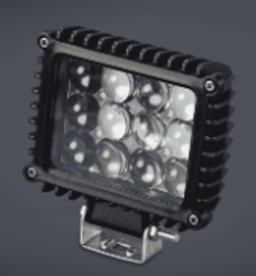 FARO DE LED RECTANGULAR 13x12 CM (USO FUERA DE RUTA) 12 LEDS 36W 12-24 VOLTS