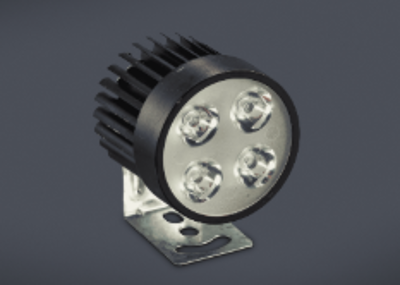 FARO DE LED REDONDO NEG 5 CM (USO FUERA DE RUTA) 4 LEDS 12W 12 VOLTS
